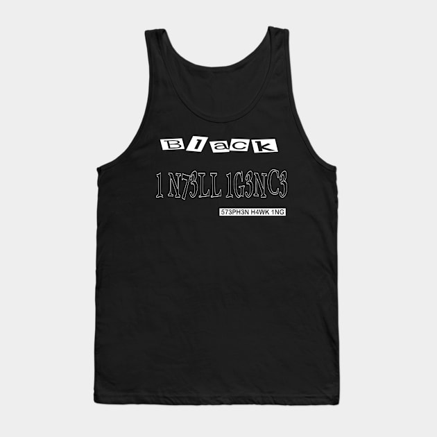 Black Intelligence Tank Top by Zoska design